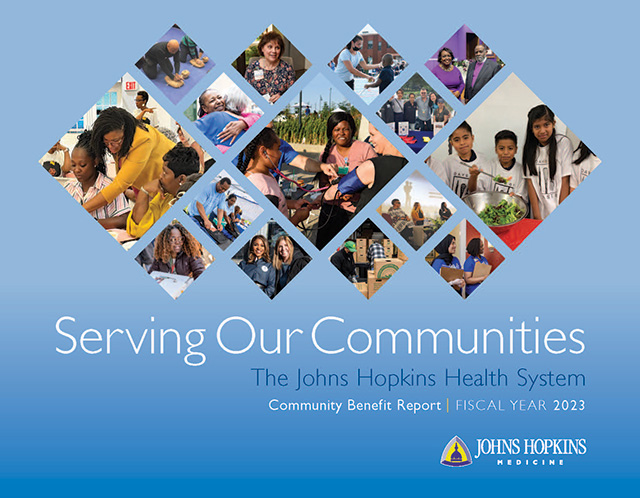 The Johns Hopkins Health System Community Benefit Report 2023 cover