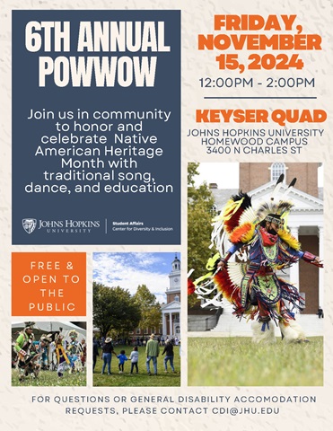 JHU 2024 NATIVE AMERICAN HERITAGE MONTH POW WOW