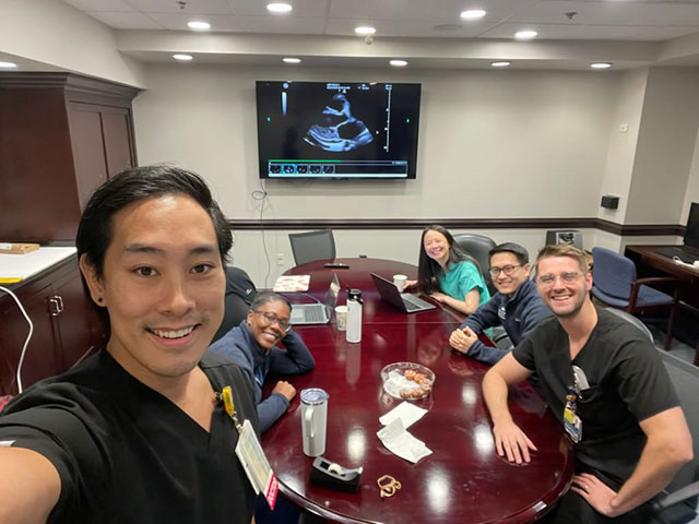 Faculty of the Ultrasound fellowship program posing for a selfie.