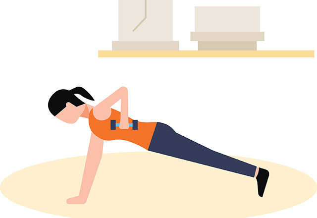 Illustration of a woman working out