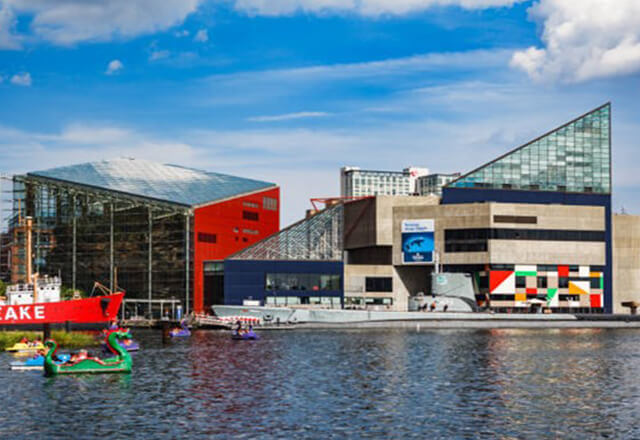 A photo of the National Aquarium in Baltimore.