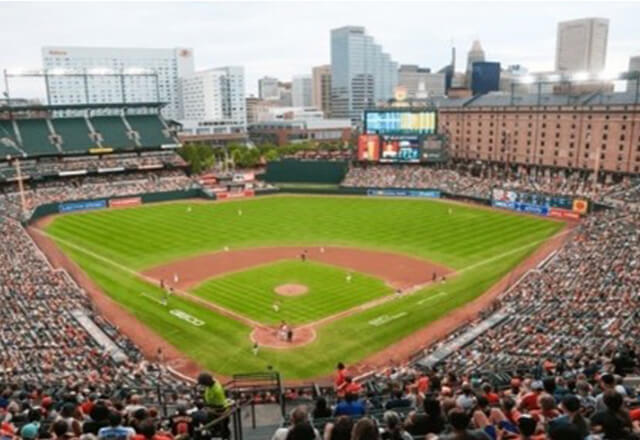 A photo of Oriole Park at Camden Yards.