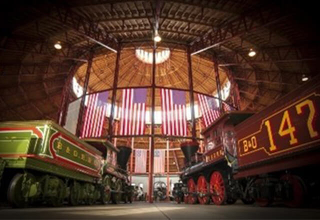 A photo of the B&O Railroad Museum.