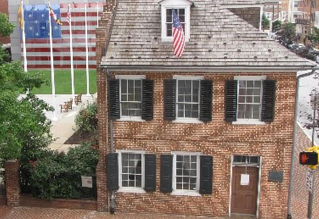 A photo of the Star-Spangled Banner Flag House.