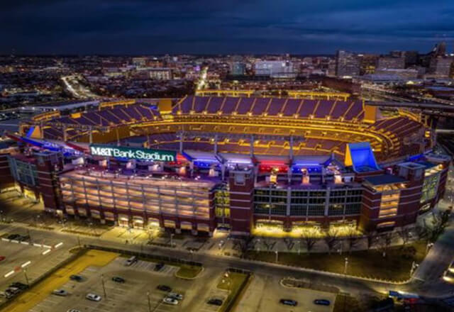 A photo of the stadium where the Baltimore Ravens play.