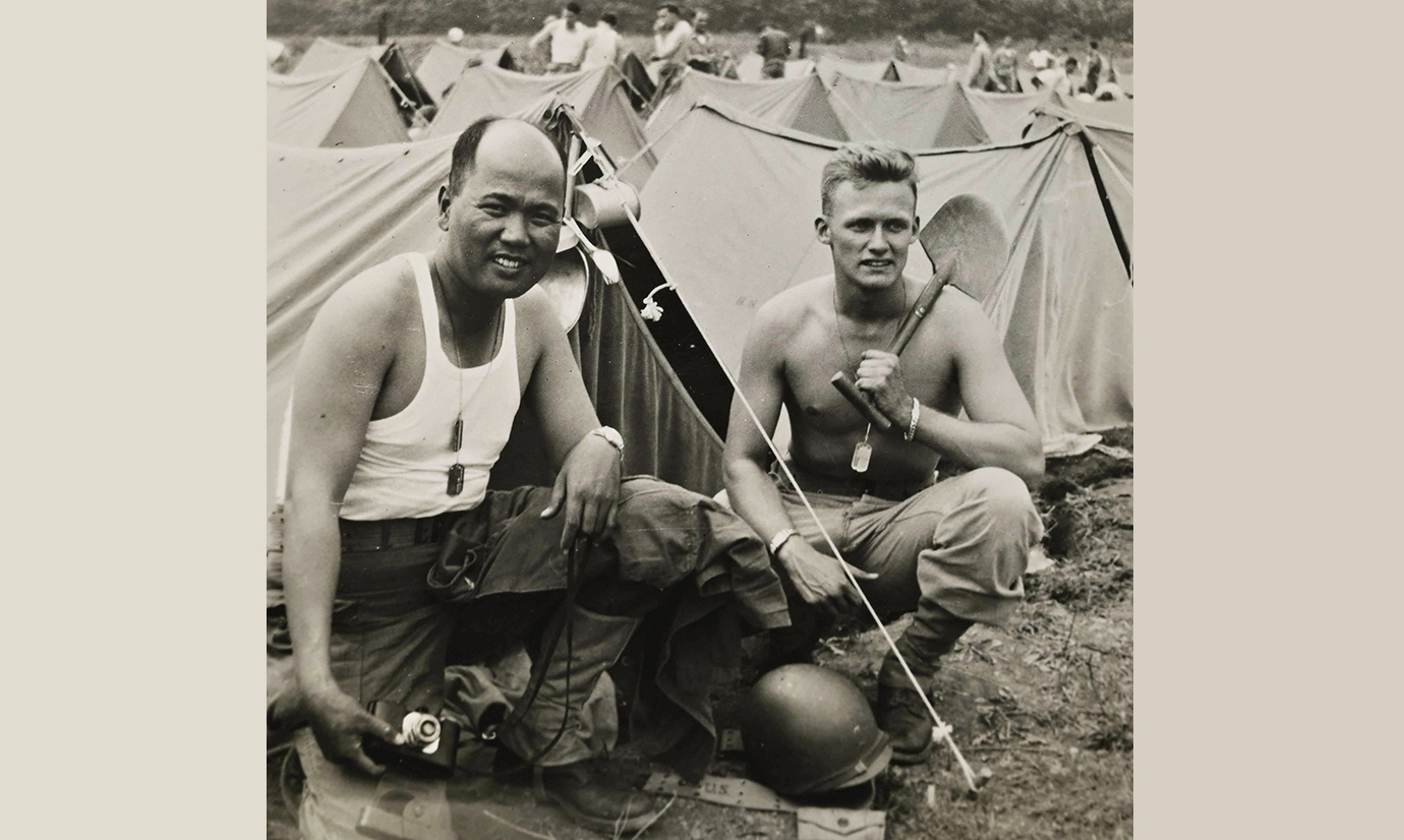 Milton Edgerton Jr., right, developed extensive experience in reconstructive surgery during his Army tenure at Valley Forge General Hospital from 1944–1947.