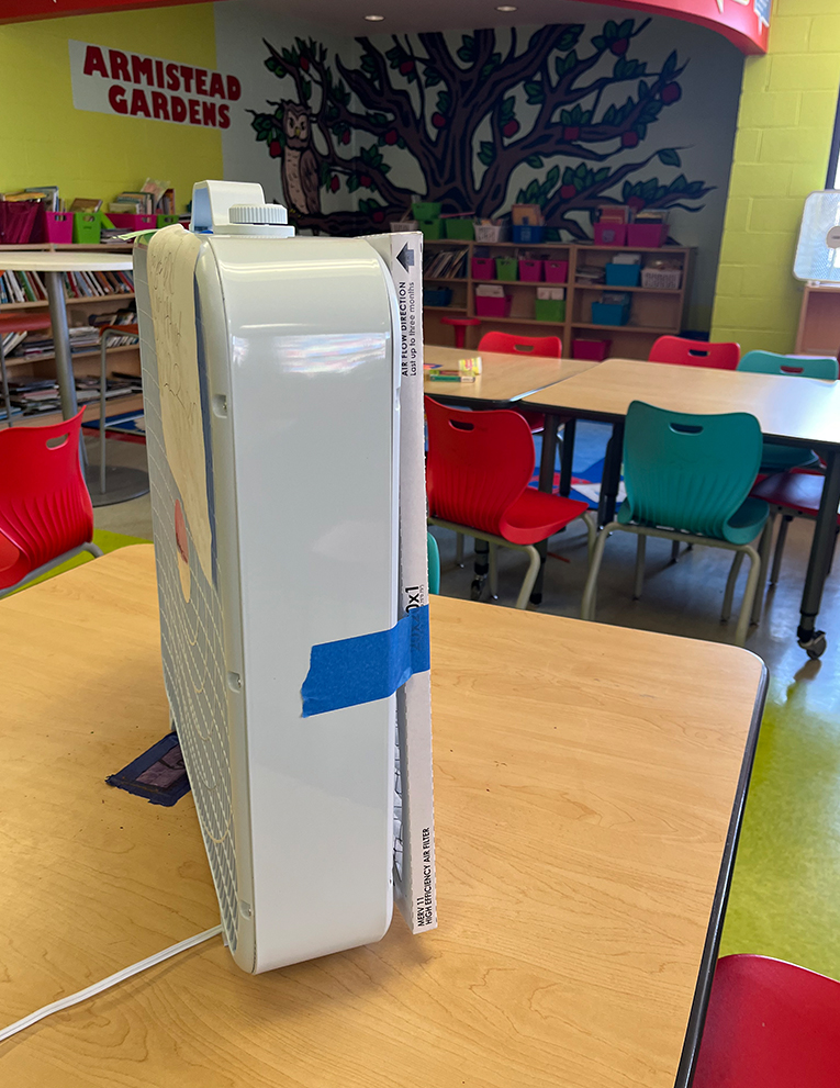 student-made air purifier