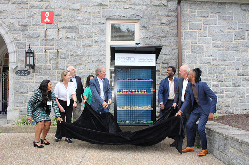 Unveiling a new food pantry in Salisbury, Maryland for the Cupboards Project