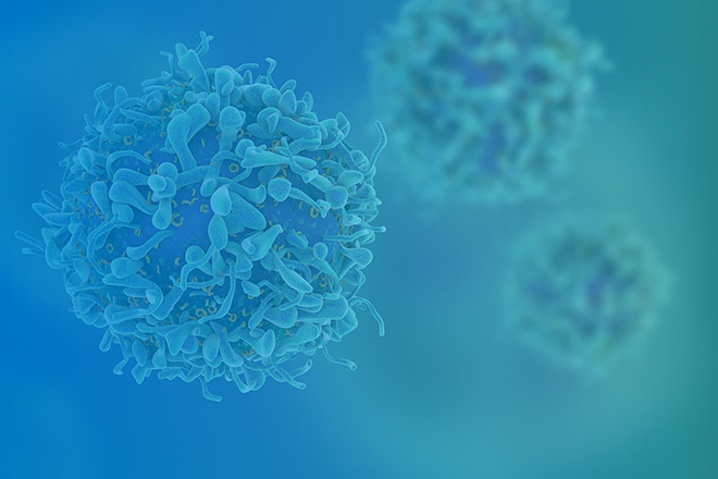 cancer cells blue-green