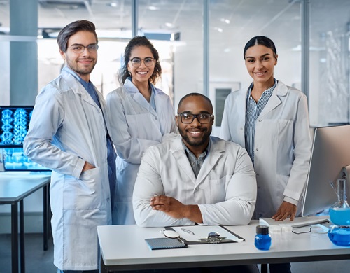 Group of young doctors