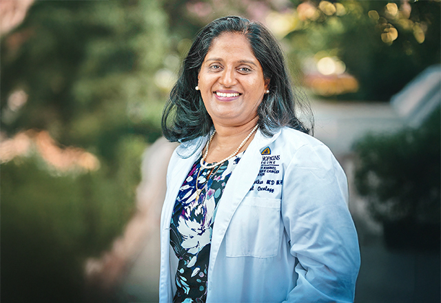 Photo of Kala Visvanathan director of the Clinical Cancer Genetics and Prevention Service