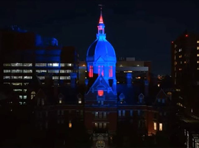 JHM Dome in blue light