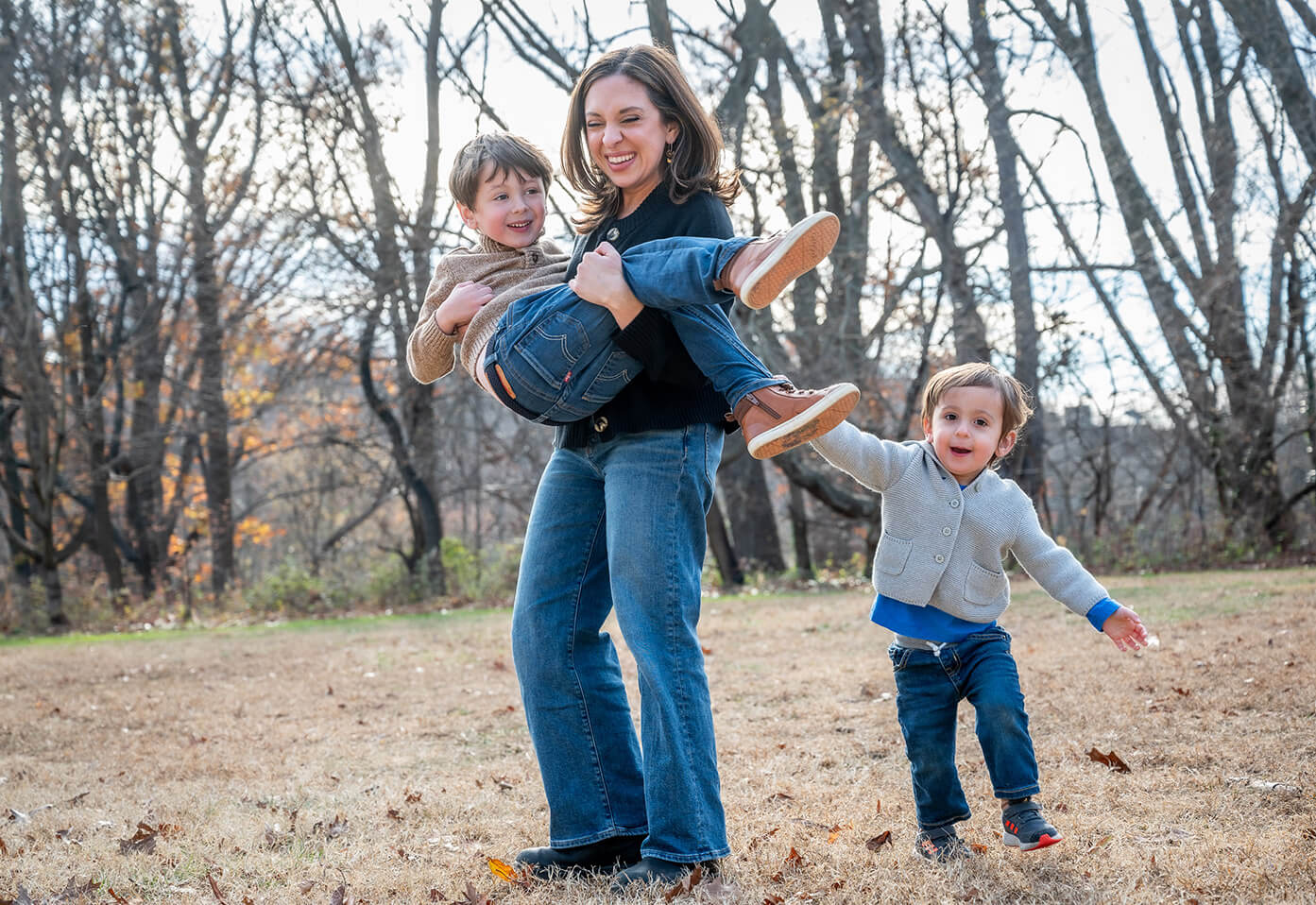 Christy Sadreameli playing with her sons