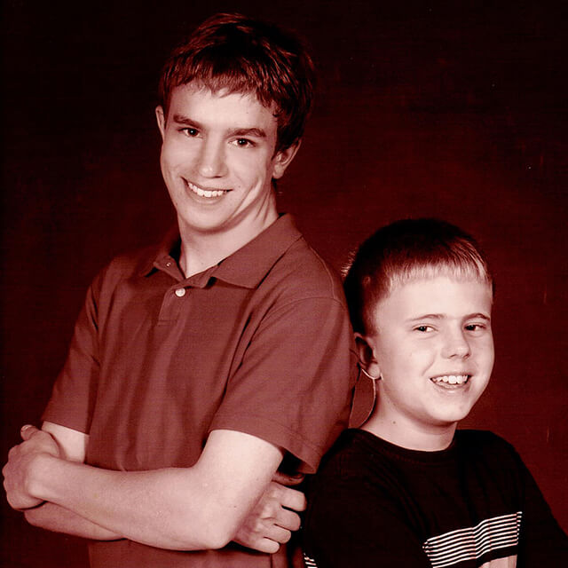 Tyler and Jeremy Harshman as teens