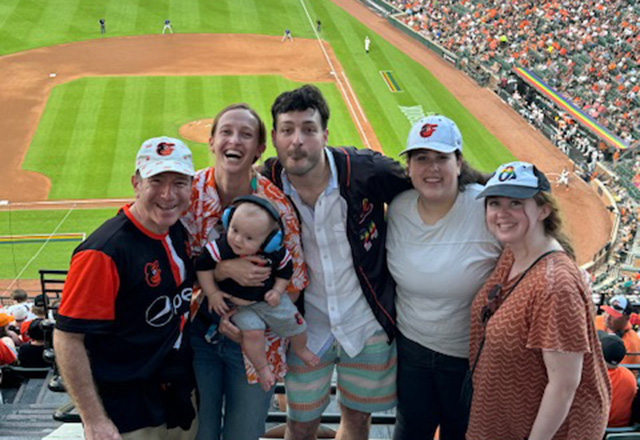 Faculty at the Orioles game. 