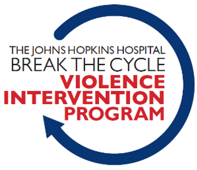 The logo for the Johns Hopkins Hospital Break the Cycle Hospital Violence Intervention Program.