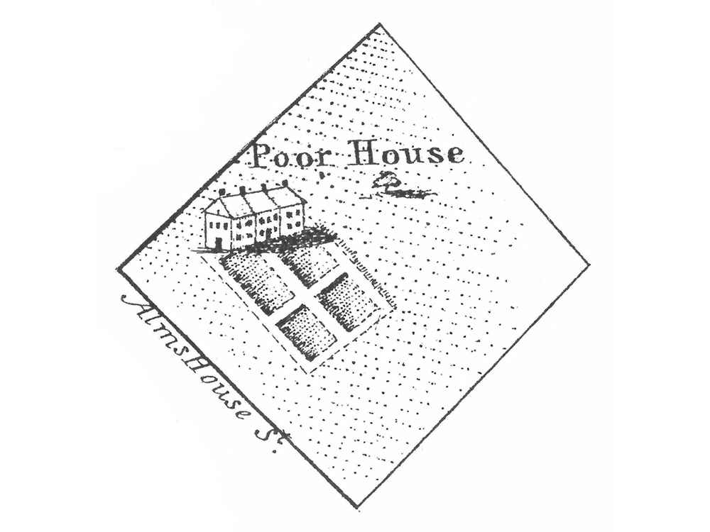drawing of the alms house
