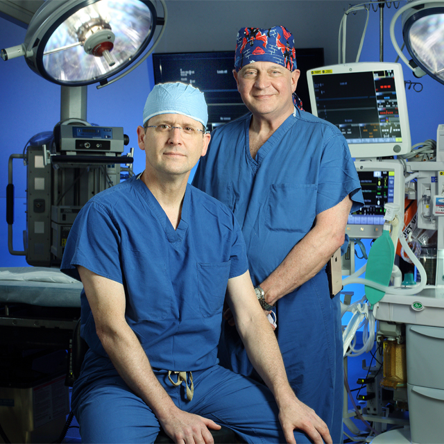 Pediatric surgeons Richard Redett and Alan Cohen