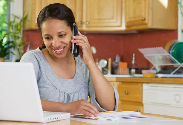 Patient making phone call