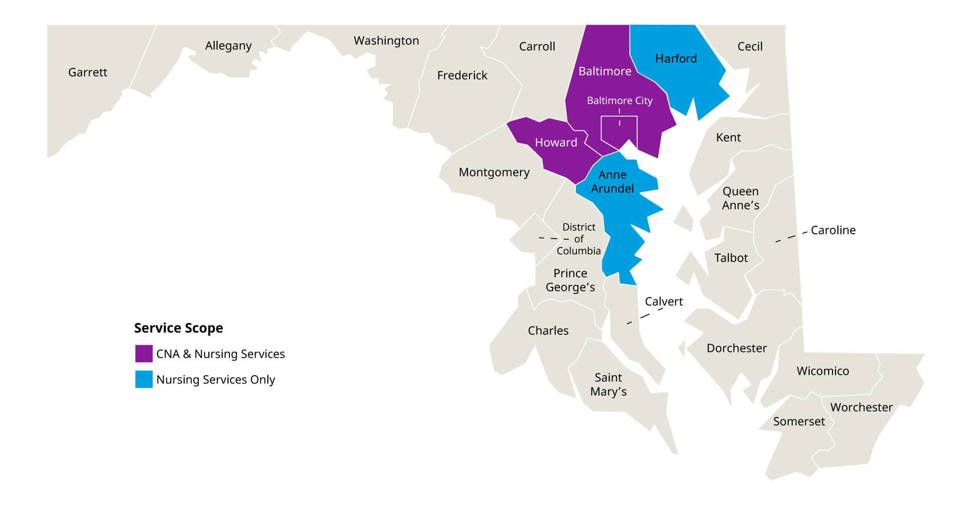 Home Care personal care map